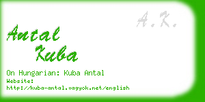 antal kuba business card